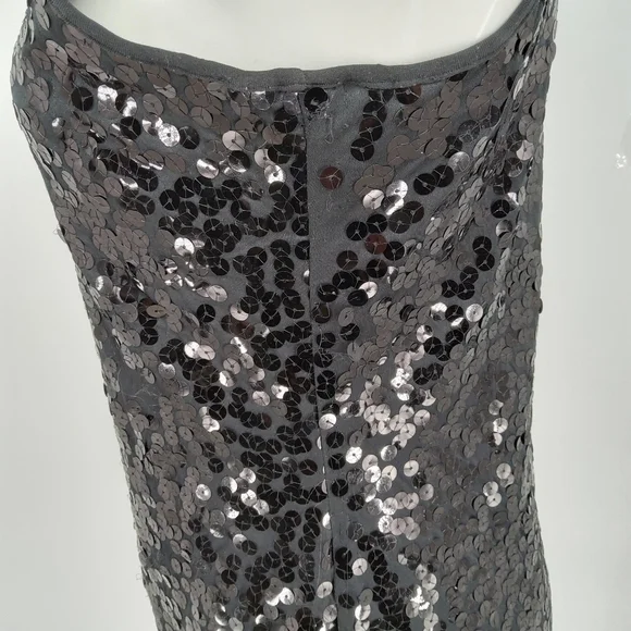 CALVIN KLEIN BLACK SLEEVELESS SEQUINED COCKTAIL DRESS SIZE 6 - Picture 5 of 7